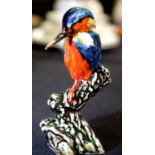 Anita Harris Kingfisher vase, H: 16.5 cm. P&P Group 2 (£18+VAT for the first lot and £3+VAT for