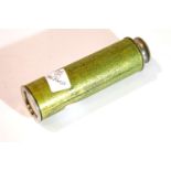 Brass three draw telescope. P&P Group 2 (£18+VAT for the first lot and £3+VAT for subsequent lots)