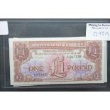 Eleven British Armed Forces banknotes. P&P Group 1 (£14+VAT for the first lot and £1+VAT for