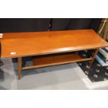 1966 teak coffee table. Not available for in-house P&P.