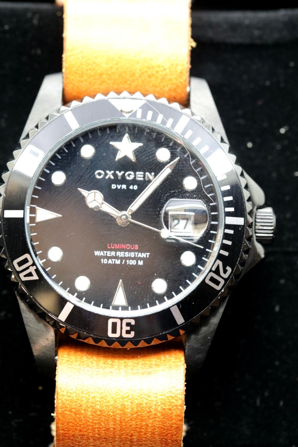 Gents Oxygen luminous divers wristwatch, dial D: 30 mm. Working at lotting. P&P Group 1 (£14+VAT for - Image 3 of 3