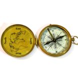 Boxed brass compass, D: 8 cm. P&P Group 1 (£14+VAT for the first lot and £1+VAT for subsequent lots)