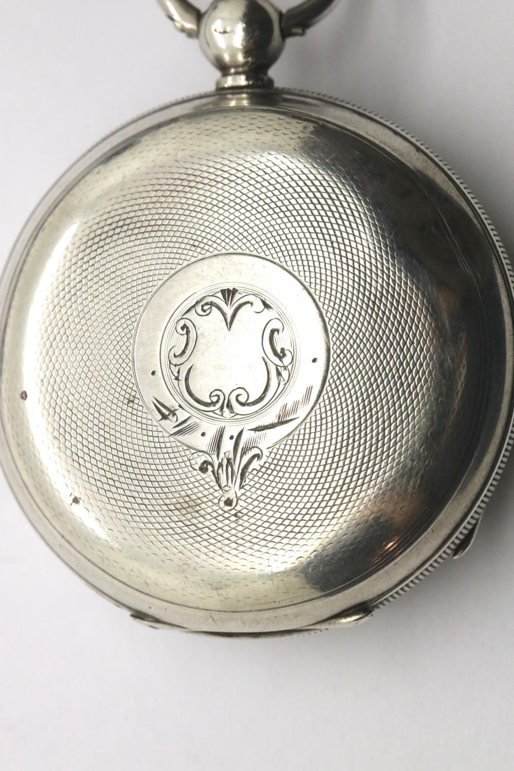 JG Graves hallmarked silver pocket watch with key. Case D: 52 mm, 124g. Not working at lotting. P& - Image 2 of 3