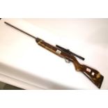 Webley Vulcan 22 cal no 668134 with BSA scope. Not available for in-house P&P.