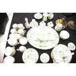 Large collection of Crown Staffordshire fine bone china in the Kowloon pattern. Not available for