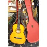 Tatra classical guitar in a hard case. Not available for in-house P&P