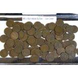 100 1924 Indian 1/2 pice coins with good definition and some lustre. P&P Group 1 (£14+VAT for the