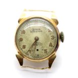 18ct gold Caresa wristwatch watch head, 7.8g, D: 20 mm. P&P Group 1 (£14+VAT for the first lot