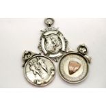 Three hallmarked silver fobs, 25g. P&P Group 1 (£14+VAT for the first lot and £1+VAT for