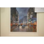 After Henderson Gisz (Brazilian b. 1960) Piccadilly London limited edition print 28/195 25 cm square