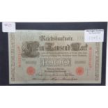 German Reich note, 1000 1910 NR 328. P&P Group 1 (£14+VAT for the first lot and £1+VAT for