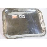 Hallmarked silver rectangular tray, Birmingham assay, 30 x 22 cm, 502g. P&P Group 2 (£18+VAT for the