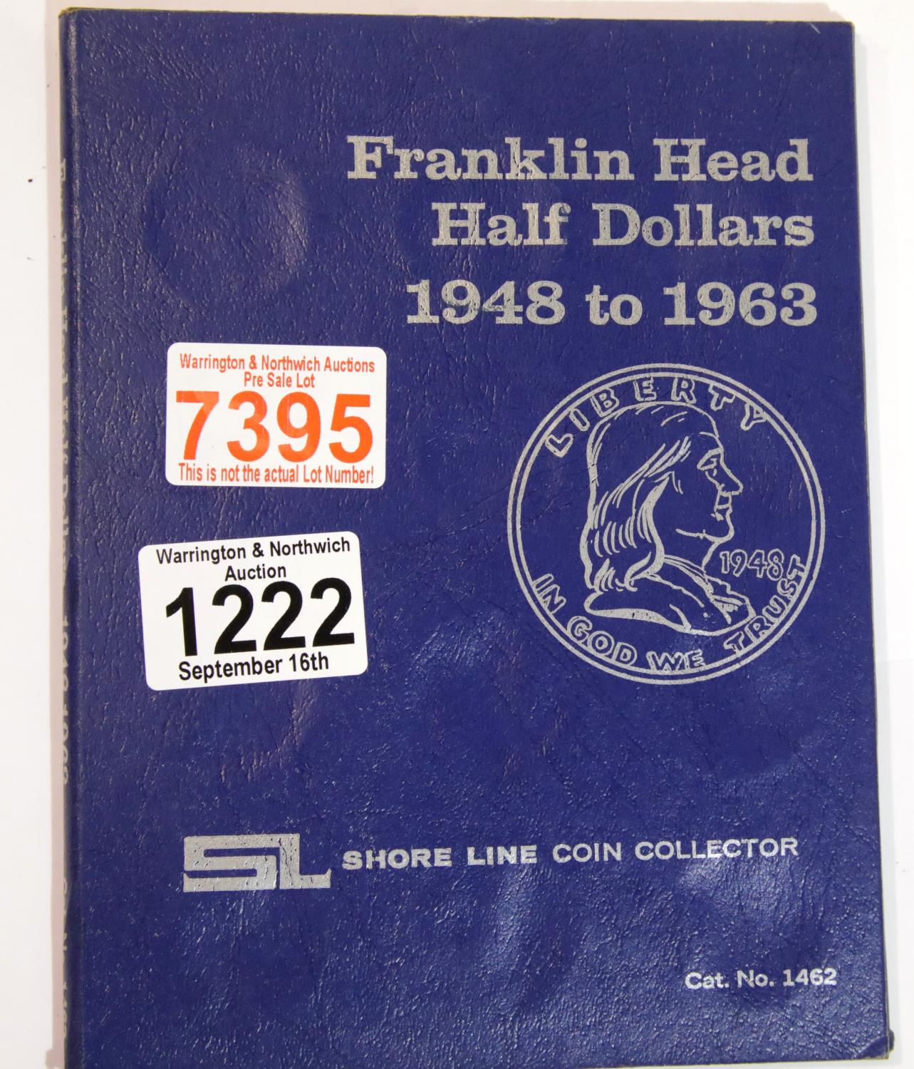 Whitman type folder of Franklin head half dollars, 13 coins. P&P Group 1 (£14+VAT for the first