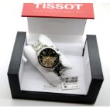 Gents chronograph Tissot wristwatch, boxed, dial D: 35 mm. P&P Group 1 (£14+VAT for the first lot