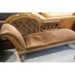 Edwardian chaise longue. Not available for in-house P&P