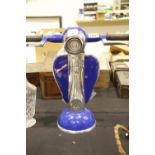 *** WITHDRAWN *** Blue Vespa table lamp, H: 42 cm. P&P Group 3 (£25+VAT for the first lot and £5+VAT