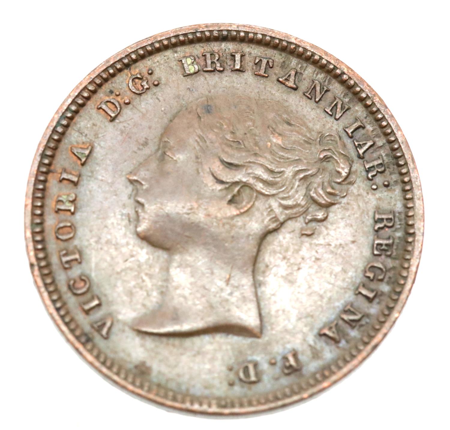1844 - Copper Half Farthing of Queen Victoria (Young Head bust). P&P Group 1 (£14+VAT for the