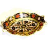 Royal Crown Derby 1128 pattern pin dish, L: 14 cm. P&P Group 1 (£14+VAT for the first lot and £1+VAT