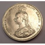 Silver Shilling of Queen Victoria - 1887 - JEB in exergue. P&P Group 1 (£14+VAT for the first lot