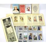 Three complete sets of cigarette cards 1934 radio celebs, 1938 railway equipment, 1934 film stars