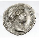 Roman Silver Denarius of Emperor Hadrian - COS III reverse. P&P Group 1 (£14+VAT for the first lot