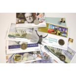 Twelve UK coin stamp covers. P&P Group 1 (£14+VAT for the first lot and £1+VAT for subsequent lots)