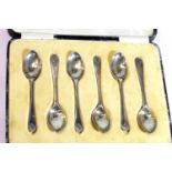 Two sets of six hallmarked silver coffee spoons, 1889-90, Goldsmiths and Silversmiths Co and