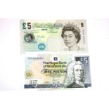 Two Jubilee issue £5 notes, both 006061. P&P Group 1 (£14+VAT for the first lot and £1+VAT for