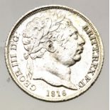 1816 - Silver Sixpence of mad king George III. P&P Group 1 (£14+VAT for the first lot and £1+VAT for