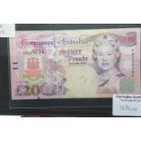 Gibraltar £20 note AA23. P&P Group 1 (£14+VAT for the first lot and £1+VAT for subsequent lots)
