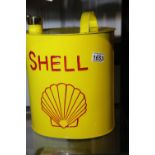 Yellow Shell petrol can, H: 29 cm. P&P Group 3 (£25+VAT for the first lot and £5+VAT for