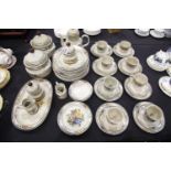 German ASTA ceramic dinner service, pattern ASZ 2, floral Decor Cortina comprising 50 pieces. Not