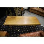 Low rectangular coffee table by French of Denmark, 144 x 54 x 50 cm H. Not available for in-house