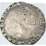 Silver Hammered Shilling of King Charles Ist - Civil war period. P&P Group 1 (£14+VAT for the