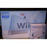 Nintendo Wii sports and Lan adaptor in original packaging. Not available for in-house P&P