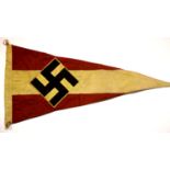 German Third Reich type Hitler Youth pennant, L: 56 cm. P&P Group 1 (£14+VAT for the first lot