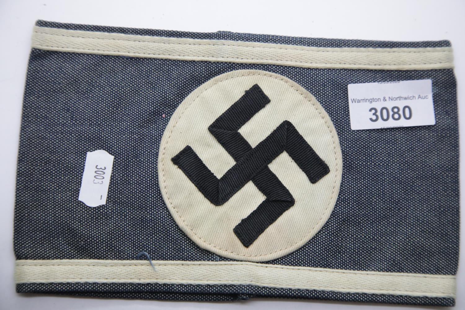 German WWII type black mourner's armband. P&P Group 1 (£14+VAT for the first lot and £1+VAT for