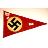 German WWII type pennant, L: 36 cm. P&P Group 1 (£14+VAT for the first lot and £1+VAT for subsequent