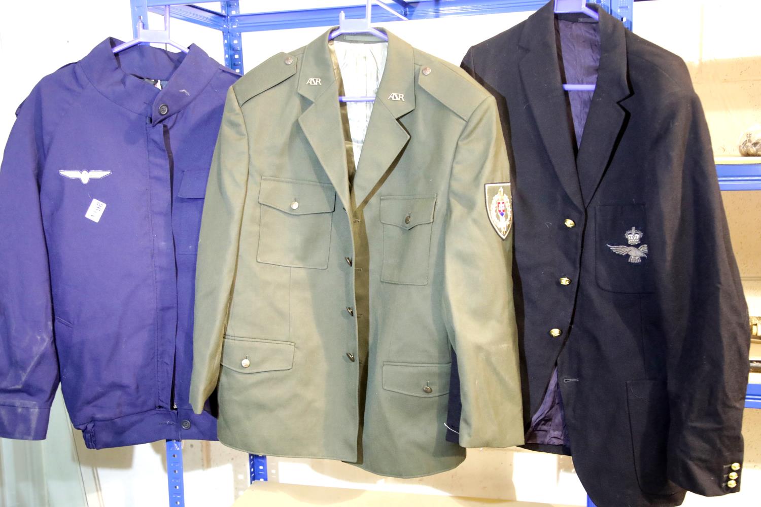 Slovak Republic ASR military dress jacket, an RAF blazer and a further 1980's flying jacket. P&P