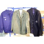 Slovak Republic ASR military dress jacket, an RAF blazer and a further 1980's flying jacket. P&P