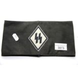 German SS type mourner's funeral armband. P&P Group 1 (£14+VAT for the first lot and £1+VAT for