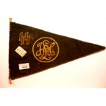 German SS type pennant embroidered 'LAH', L: 36 cm. P&P Group 1 (£14+VAT for the first lot and £1+