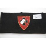 German WWII type Old Comrades armband. P&P Group 1 (£14+VAT for the first lot and £1+VAT for