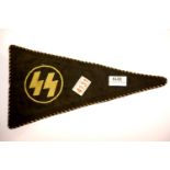 German SS type pennant, L: 34 cm. P&P Group 1 (£14+VAT for the first lot and £1+VAT for subsequent