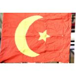 WW1 Style Ottoman (Turkish) Flag 118 x 80 cm. P&P Group 2 (£18+VAT for the first lot and £3+VAT