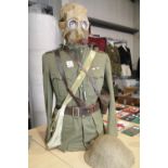 British WWI type Army Officer representation set comprising mostly original pieces, including two