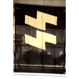 German WWII type SS flag, 150 x 90 cm. P&P Group 1 (£14+VAT for the first lot and £1+VAT for