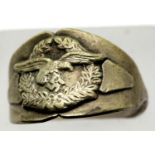 German WWII type Luftwaffe signet ring. P&P Group 1 (£14+VAT for the first lot and £1+VAT for