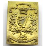 Victorian type Irish brass belt plate. P&P Group 1 (£14+VAT for the first lot and £1+VAT for