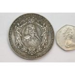 Early silver medallion, Breisach 1638, by J. Blum, presented on the capture of the city by Duke